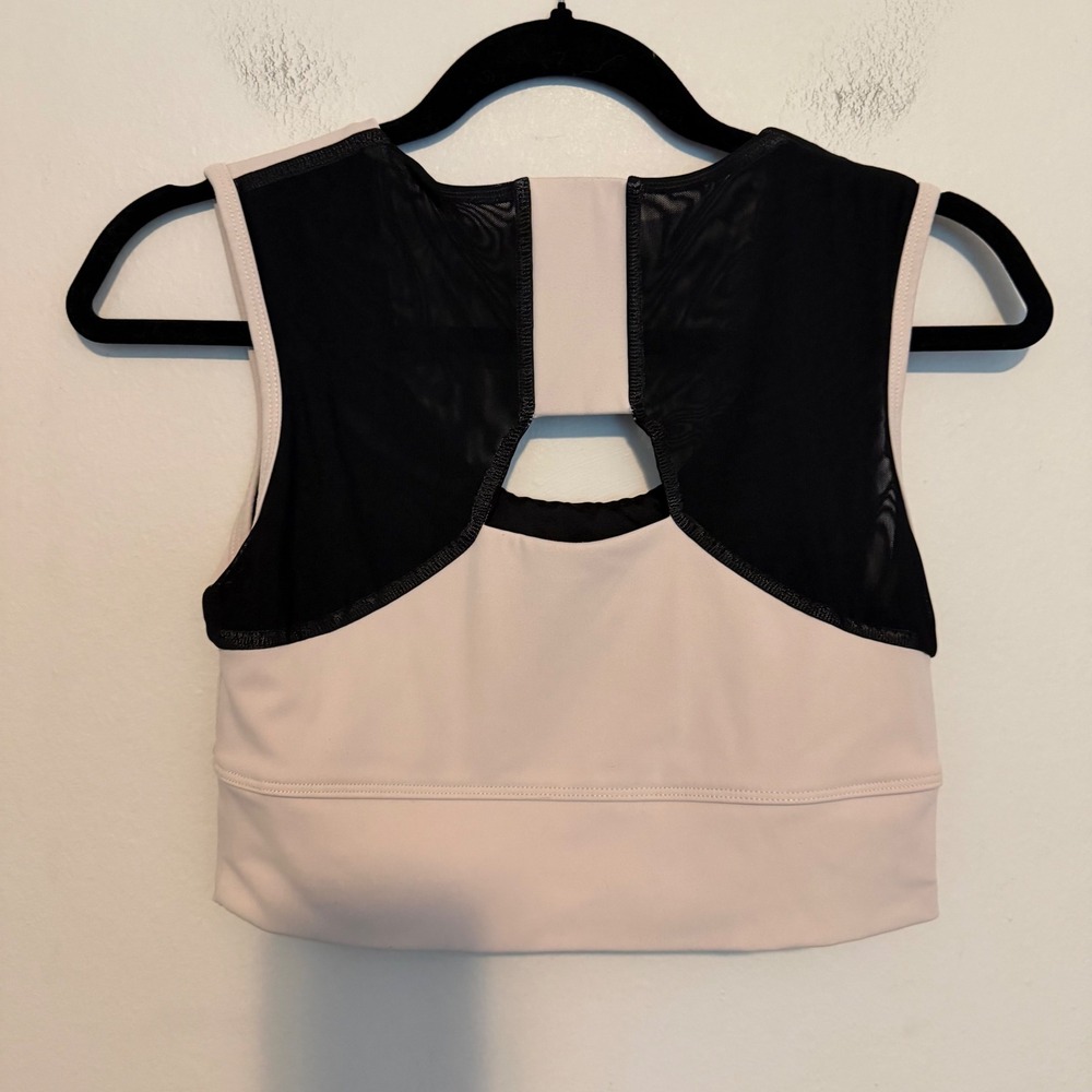Forme Power Bra Womens L Ecru Black Posture Correcting Compression Sports Bra - Picture 4 of 5